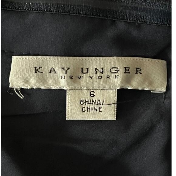 Kay Unger dress Jude Column gown dark midnight size 6 - Picture 6 of 8